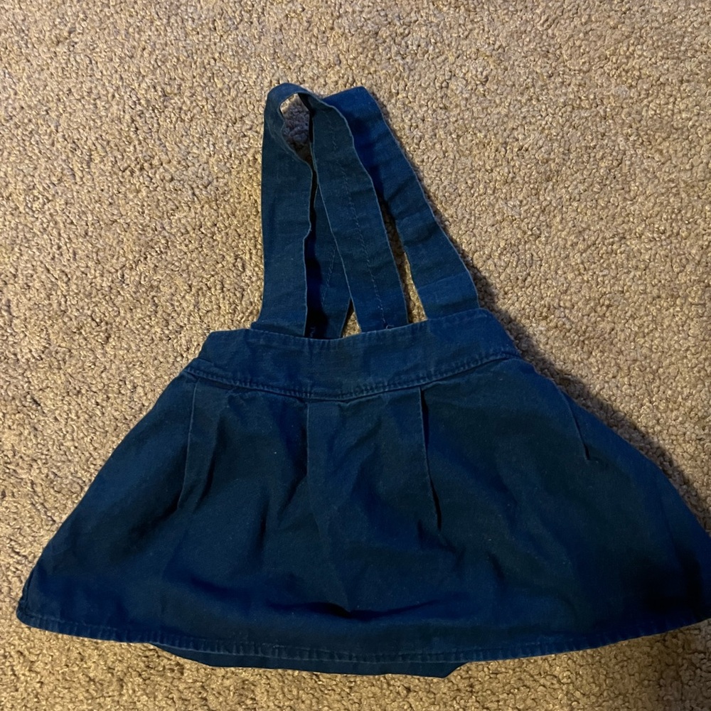 Mabo Blue Denim Skirt with Suspenders